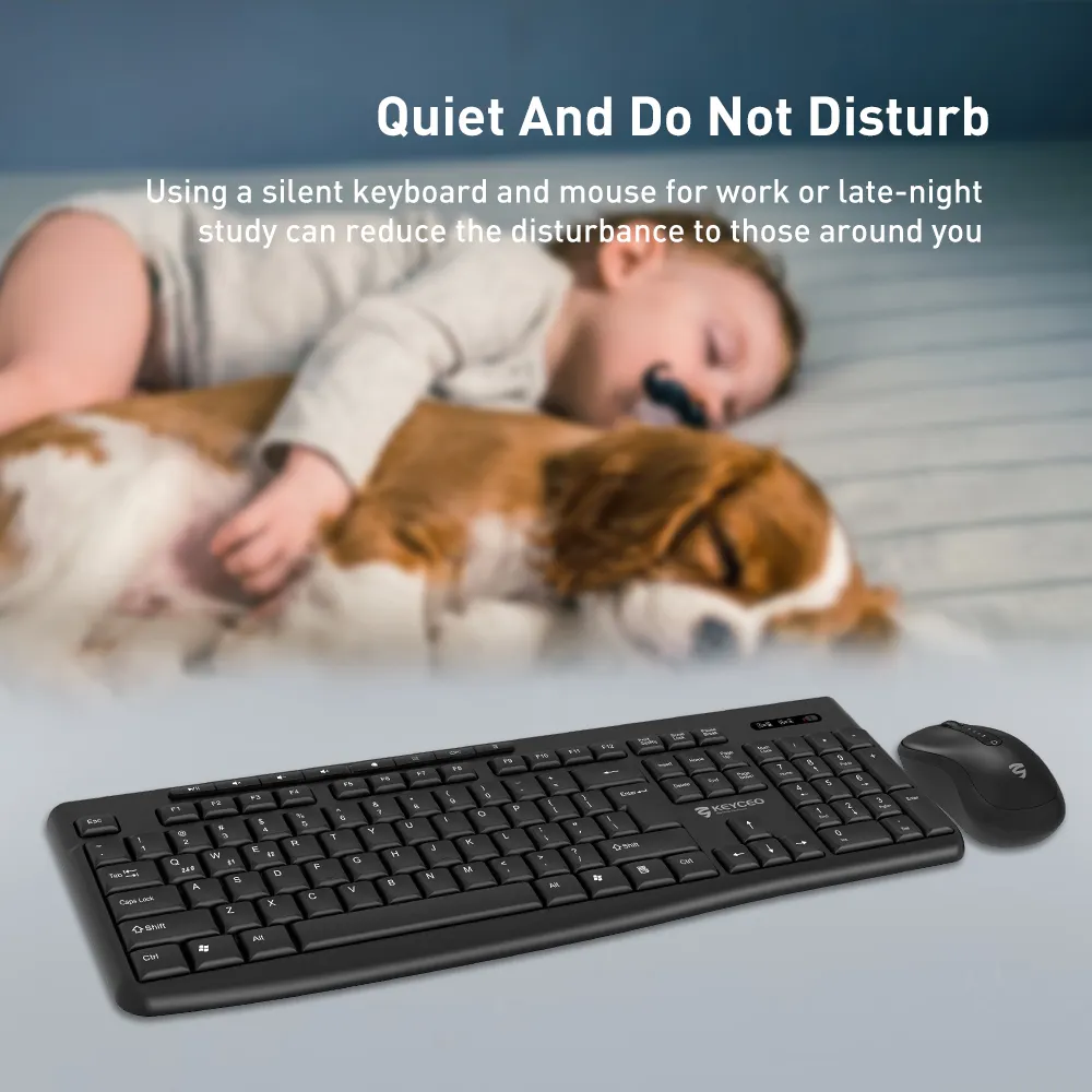 Office Works Keyboard and Mouse Wireless 2.4G+BT WIRELESS COMBO - - Keyceo 6