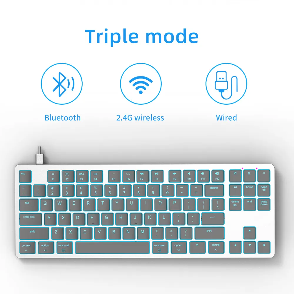 Wireless Mechanical Gaming Keyboard UK KY-MK101 Keyceo Brand Wireless Mechanical Gaming Keyboard 3