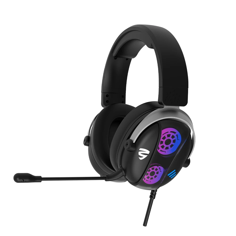 KY-H065 Neues Gaming-Headset mit statischer RGB-Hintergrundbeleuchtung, kompatibel mit PC, Tablets und Mobiltelefonen 1