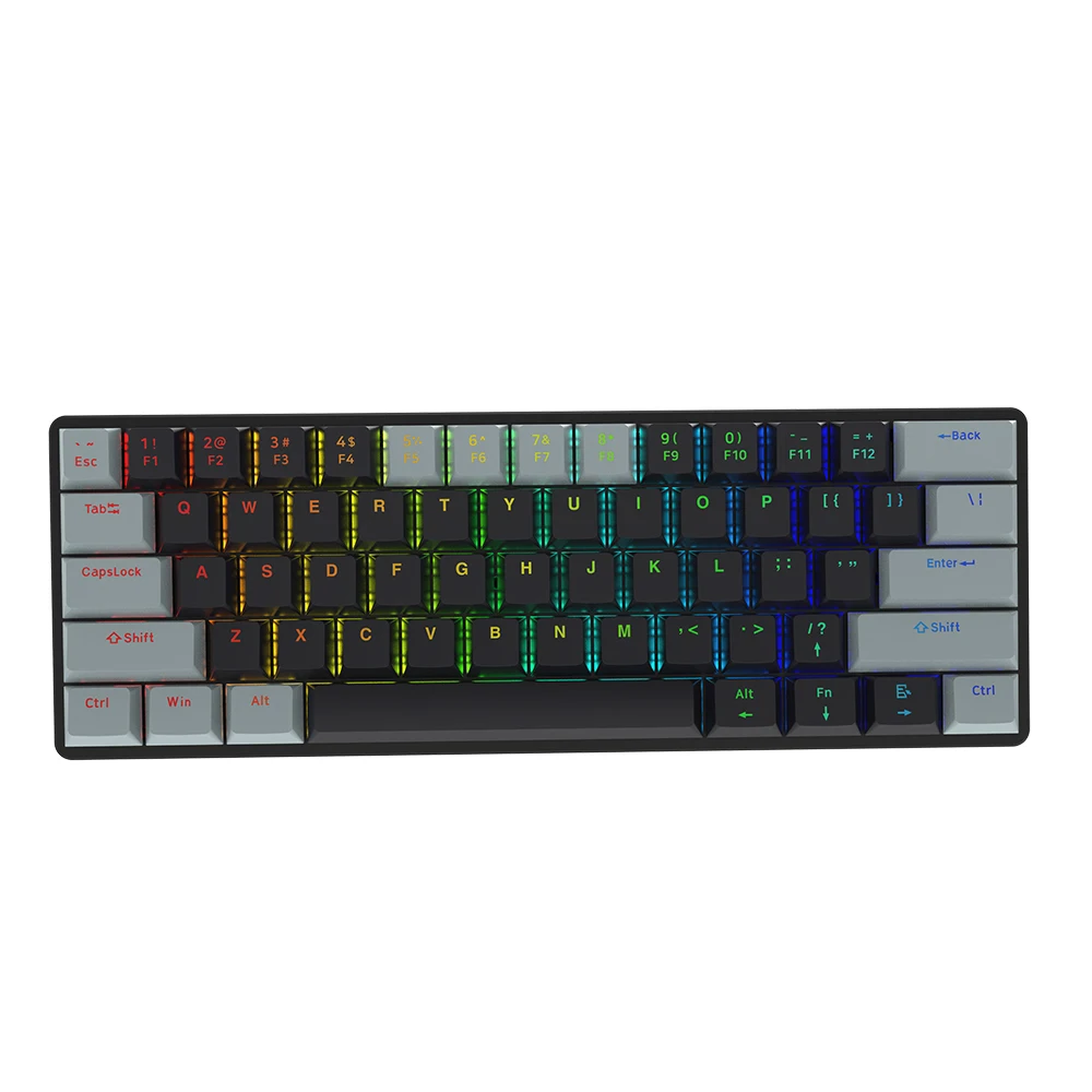 KY-MK105 Horúci produkt mini mechanická klávesnica rgb podsvietená herná klávesnica Bluetooth+USB pc prenosná klávesnica 1