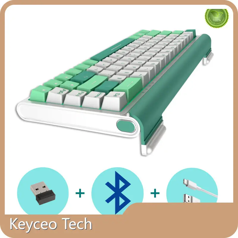 Wireless Mechanical Keyboard for Gaming Keyceo Brand Wired + 2.4G Wireless + Bluetooth 1
