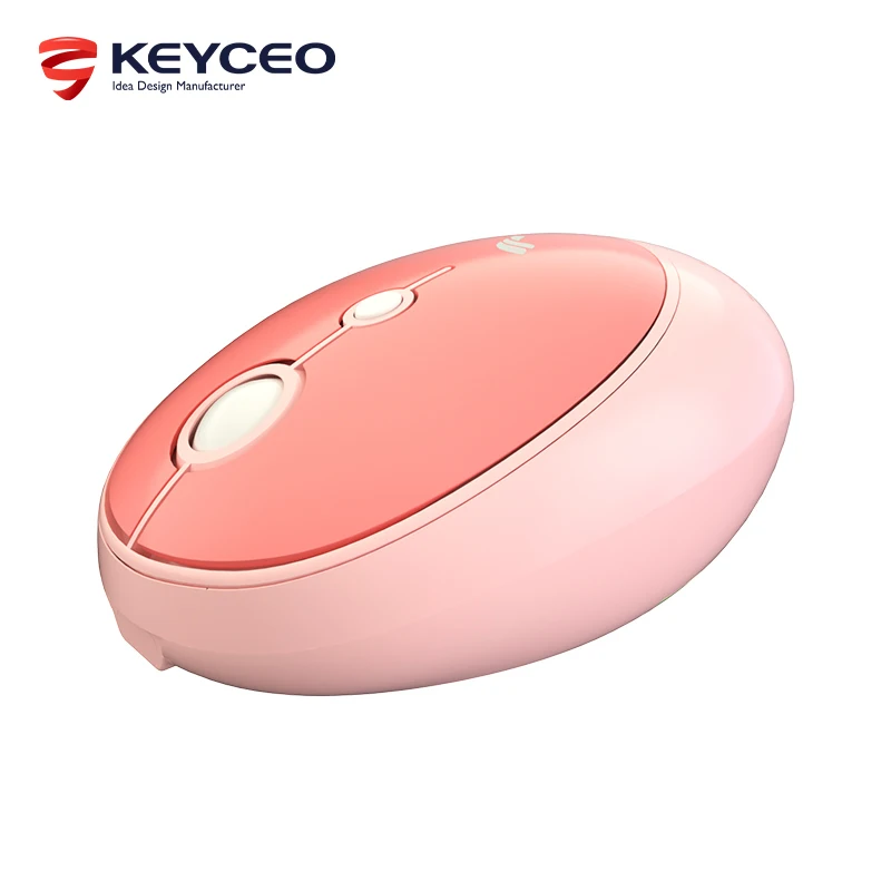 Office Mouse R566 Light Speed Custom Design Silent 2.4 G Wired Wireless Mouse Round Rechargeable Female Mouse 1