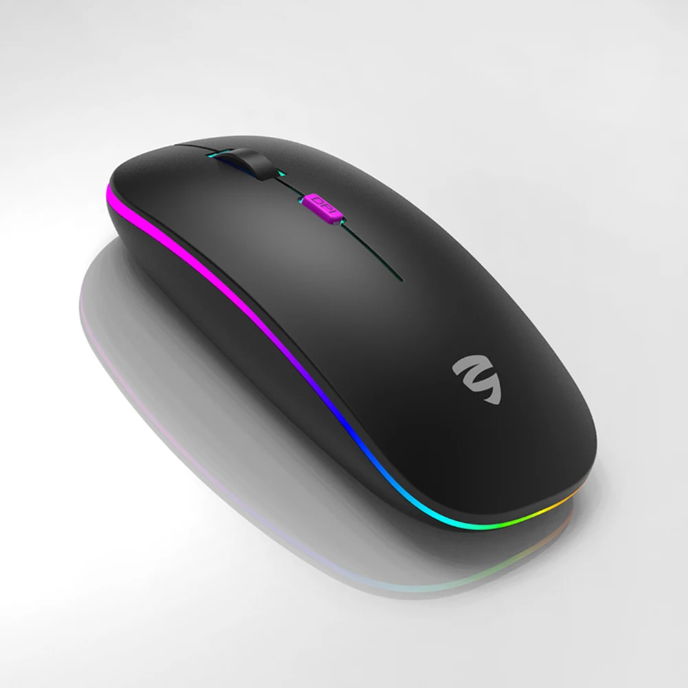 Kundenspezifischer Maushersteller 2,4 g Büromaus Bluetooth 5.0 RGB-Hintergrundbeleuchtung Wiederaufladbare Gaming-Maus Mini für Laptop-Computer 1