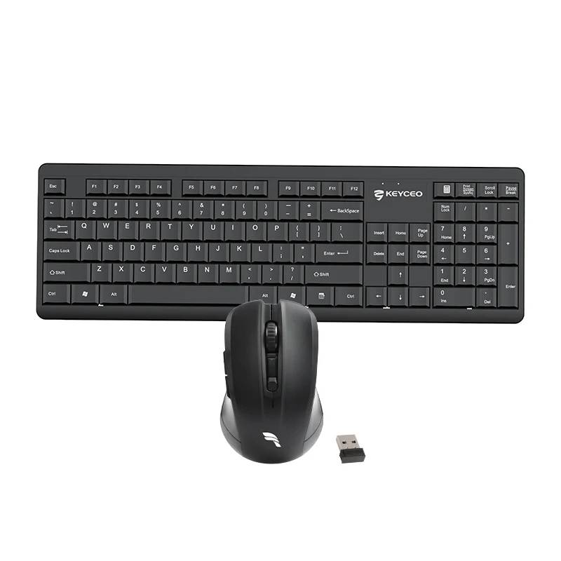 2.4g sans fil Combo Ultra silencieux Shisper Keystorke pour la frappe à faible bruit 12 pièces touches multimédia sur clavier souris bureau 1