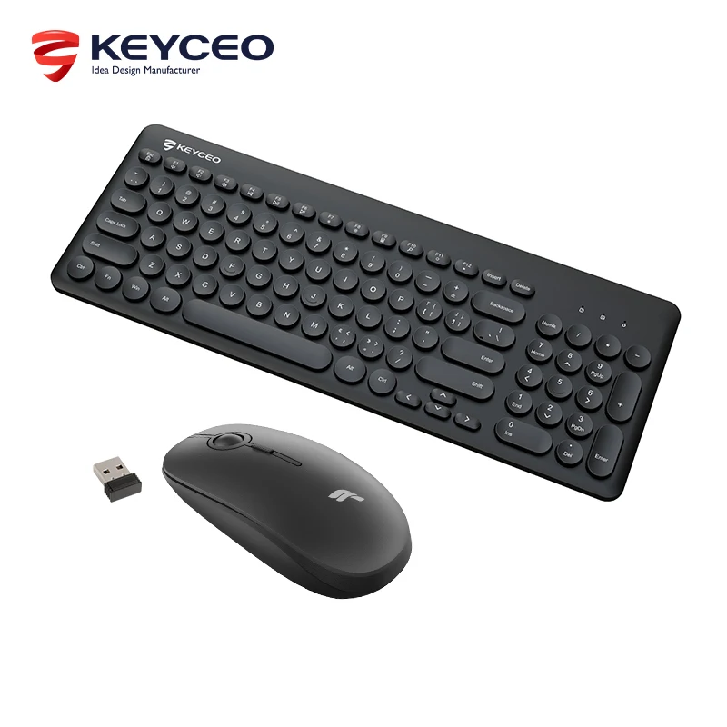 2023 Office Wireless Keyboard Mouse Combo High-end Design Round Keycap Ultra-thin Fuselage Easy To Carry Keyboard Office Combo 1