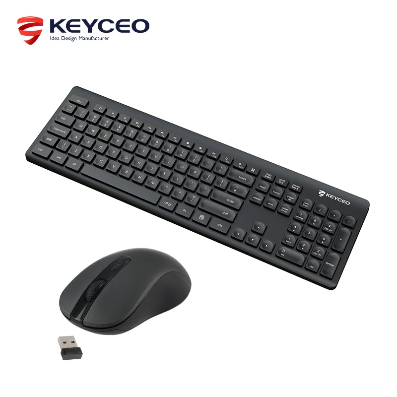 Keyceo ODM-Tastatur und Maus-Kombination, 10 Meter Übertragungsreichweite, Tastatur, ergonomische Maus, OEM, verschiedene Farben 1