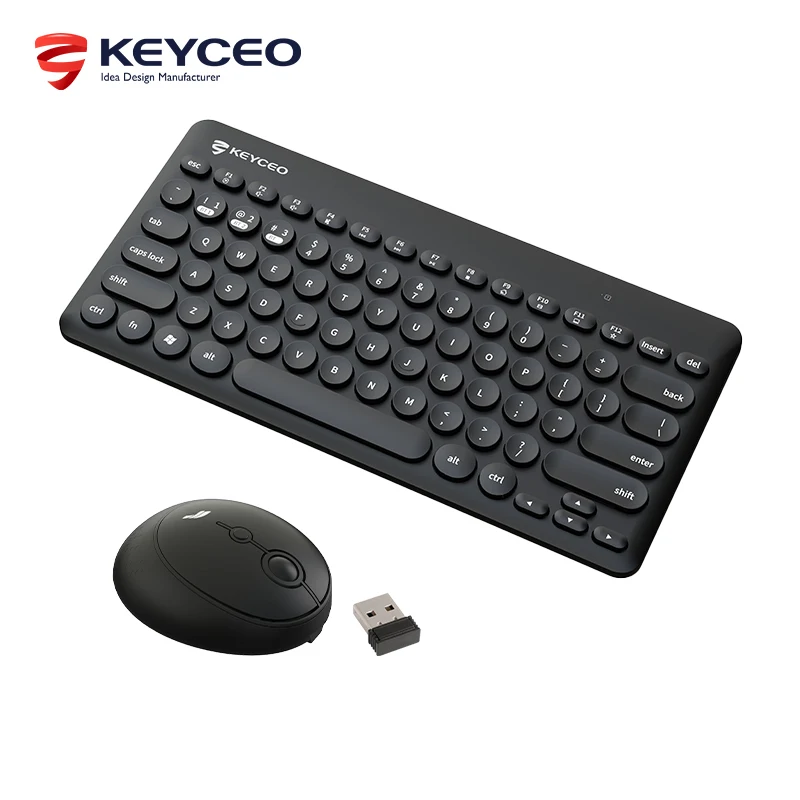Keyboard Mouse 2.4g Office Wireless Combo High-end Design Round Keycap Ultra-thin Small Design Is Easy To Carry Keyboard Factory 1