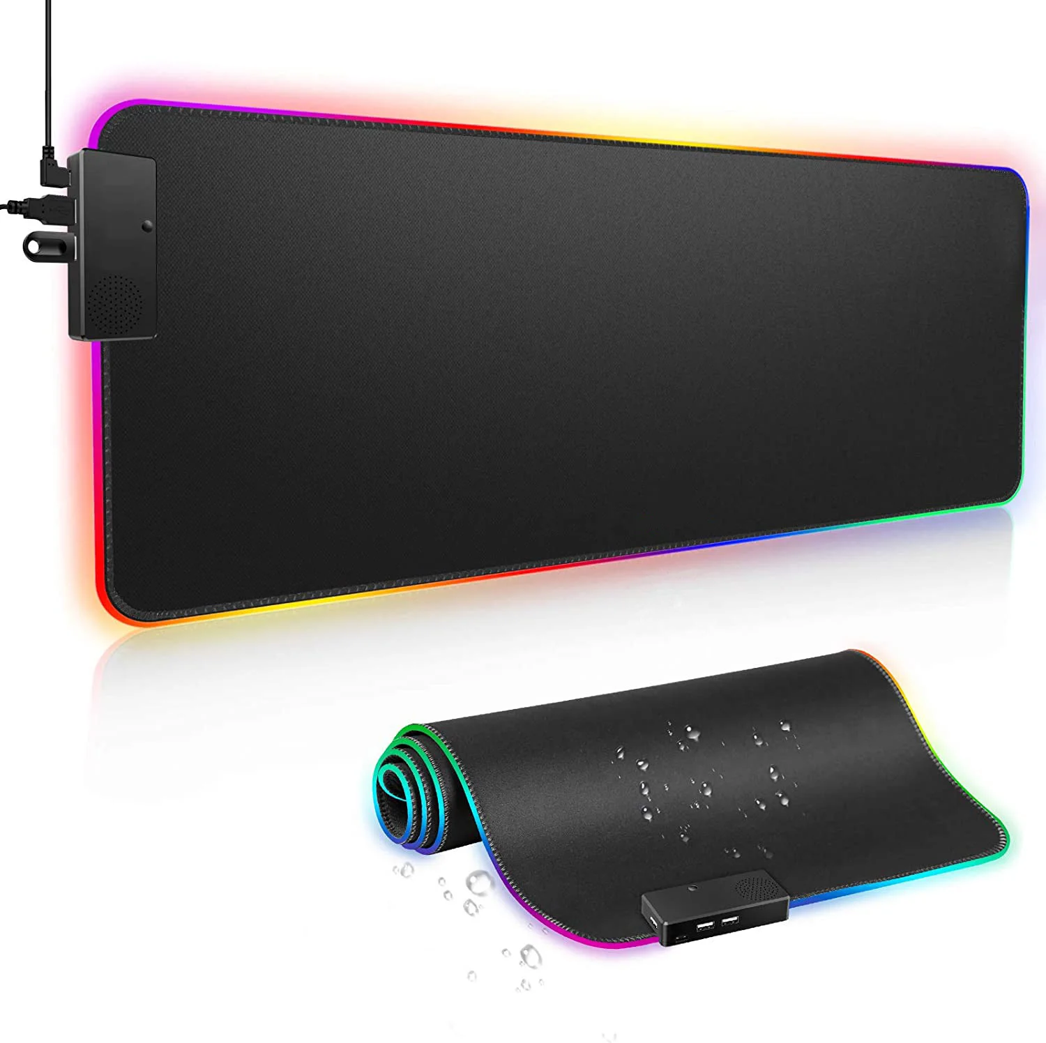 Keyceo Rgb Mouse Pad Gaming Mousepad Gamer Large Desk Backlit Mats Computer Led Carpet Surface For The Mouse Deskpad Protector 1