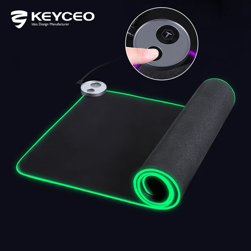 2023 Erweiterte große Anti-Rutsch-Gummibasis Computertastatur RGB Gaming Mauspad RGB mit Micro-USB 1