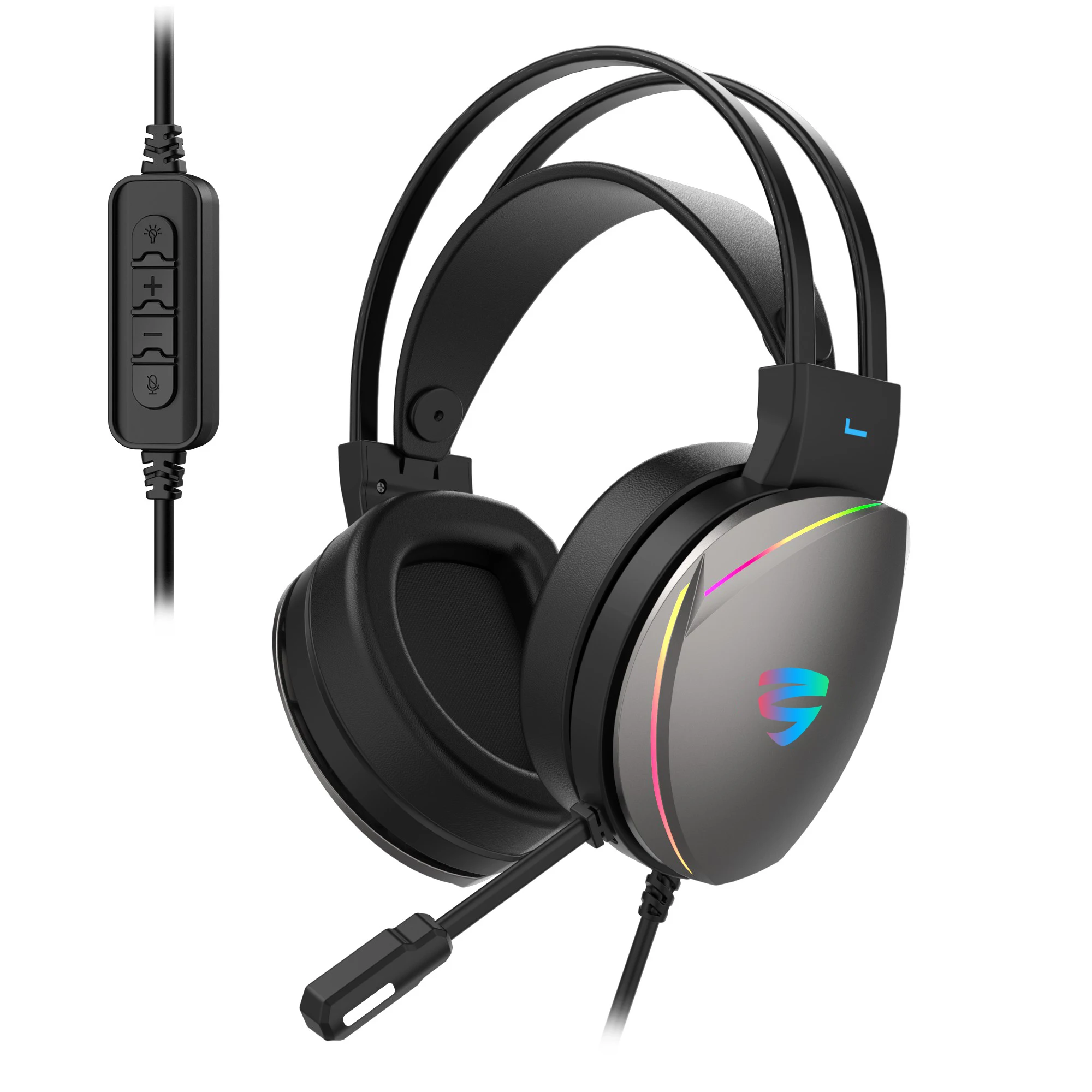 Gaming Headset With Mic Factory Direct Sale Latest Rgb Custom Gaming Headset Adjustable Headband Head Mounted Gaming Earphone 1