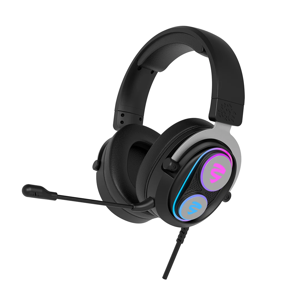 Oem Hot Selling Stereo Pc Gaming Headset With Microphone Wired Microphone Headphones Light Metal Bass Gaming Earphone 1