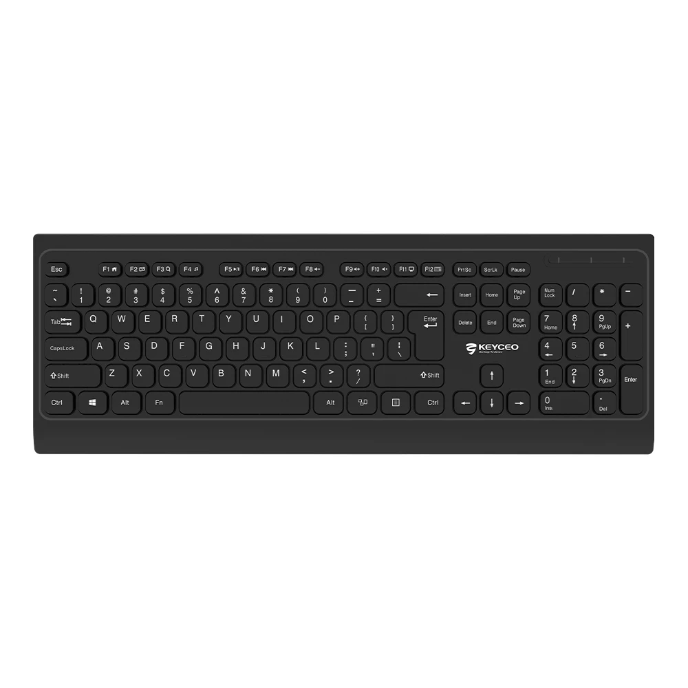 Tastiera da ufficio cablata Tastiera silenziosa multimediale ultra sottile di dimensioni standard in silicone speciale Tasti sottili da utilizzare per l'home office 1