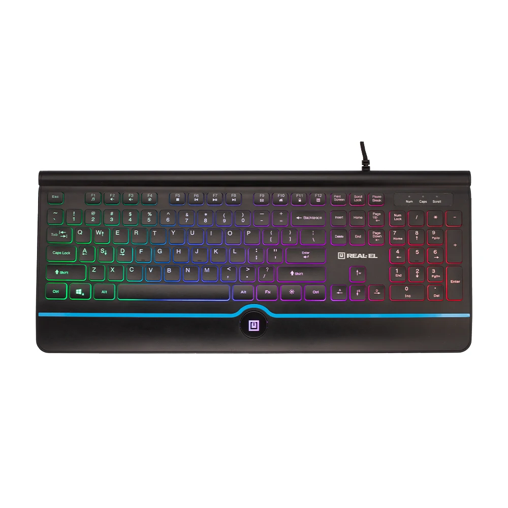 Проводная шоколадная клавиатура с подсветкой RGB и тачпадом Эргономичная ультра бесшумная клавиатура Эргономичный дизайн 1