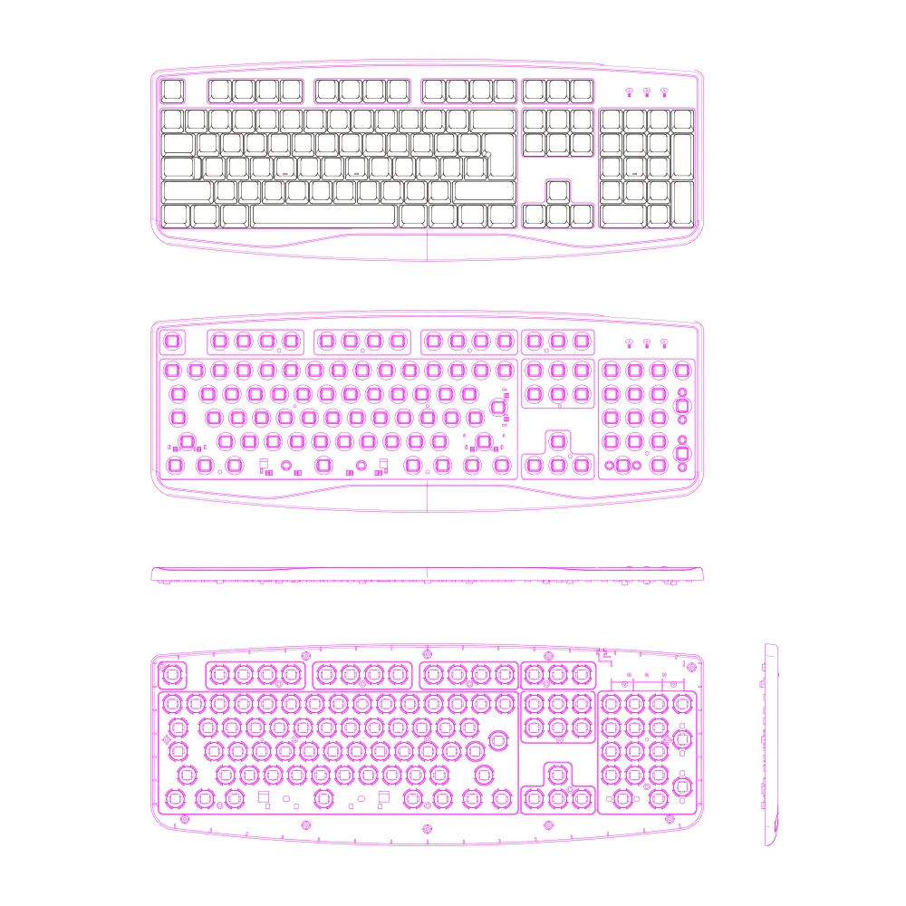 Ergonomic Bluetooth Keyboard NO Usb 6
