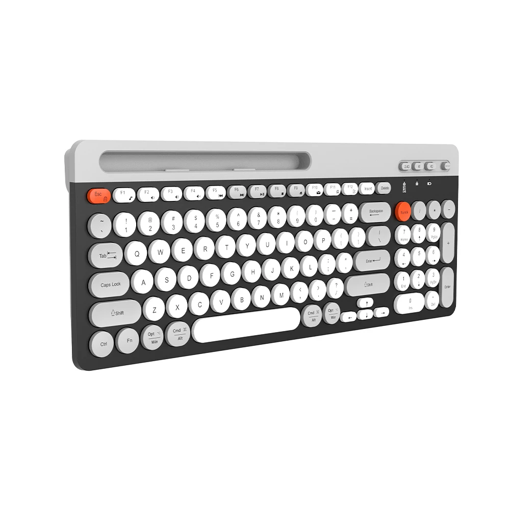 Bluetooth Multifunktionale kabellose Tastatur Büro DIY Runde Tastenkappe Computertastatur 2,4 g Keyceo Manufacturing Companies 1