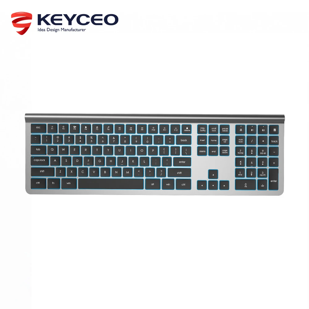 OEM-Scherentastatur, Dual-Modus, 2,4 GHz und Bluetooth, schlanke Scherentastatur, kabellose Tastatur mit LED-Hintergrundbeleuchtung 1