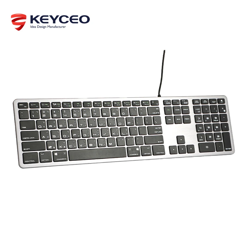 OEM-Büro-Tastatur mit kabelgebundener Schere für Unternehmen mit schlanker Scherenstruktur, Standard-USB-Tastatur in voller Größe, Multimedia 1
