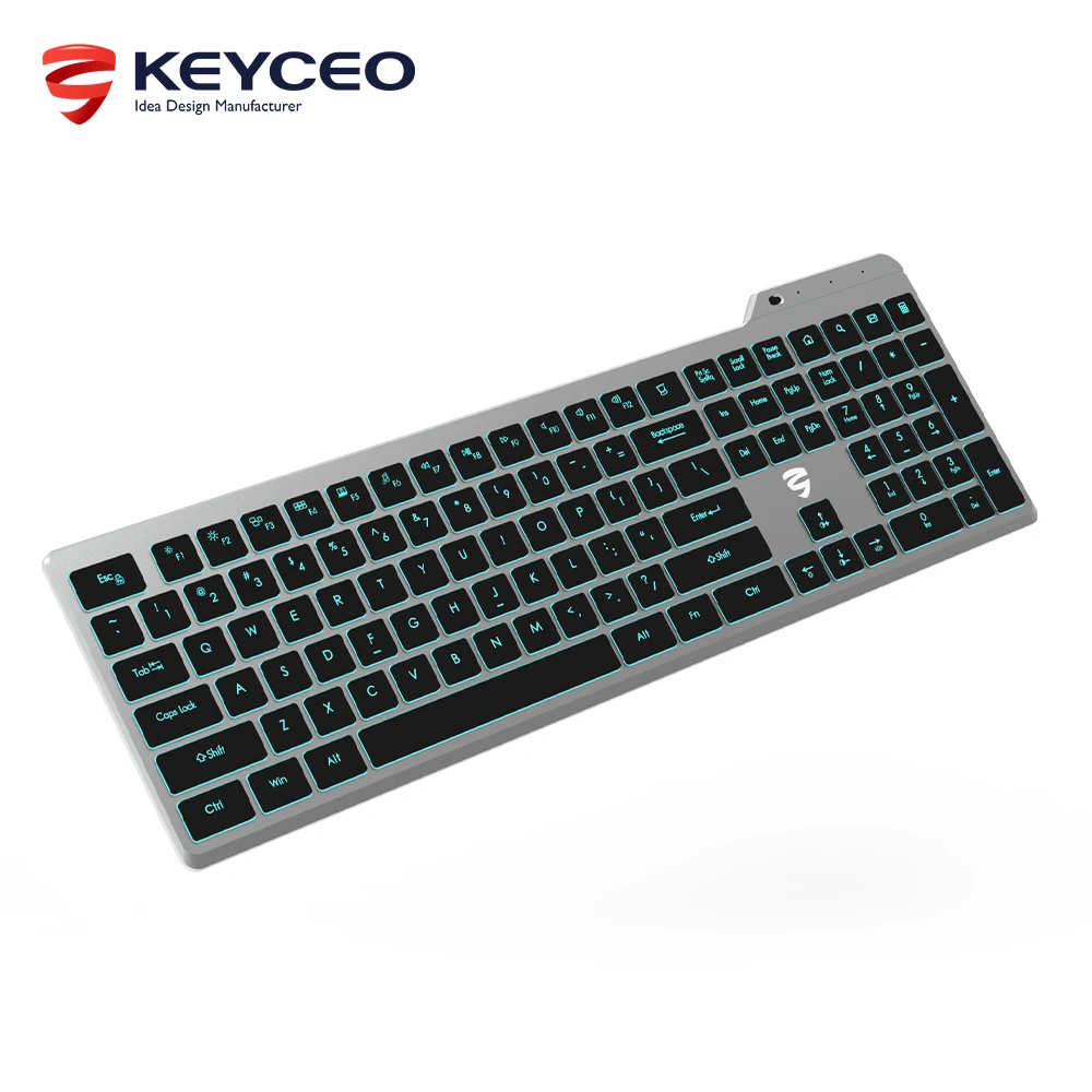 Hot Sale Scissor Keyboard Led Backlit Usb 2.4g Bt Ultra-thin Keycap Multimedia Keys Convenient Office Keyboard 1