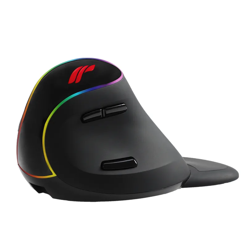 Venda quente mouse para jogos vertical com fio ergonômico 6400dpi rgb adequado para escritório e usuário gamer keyceo 1