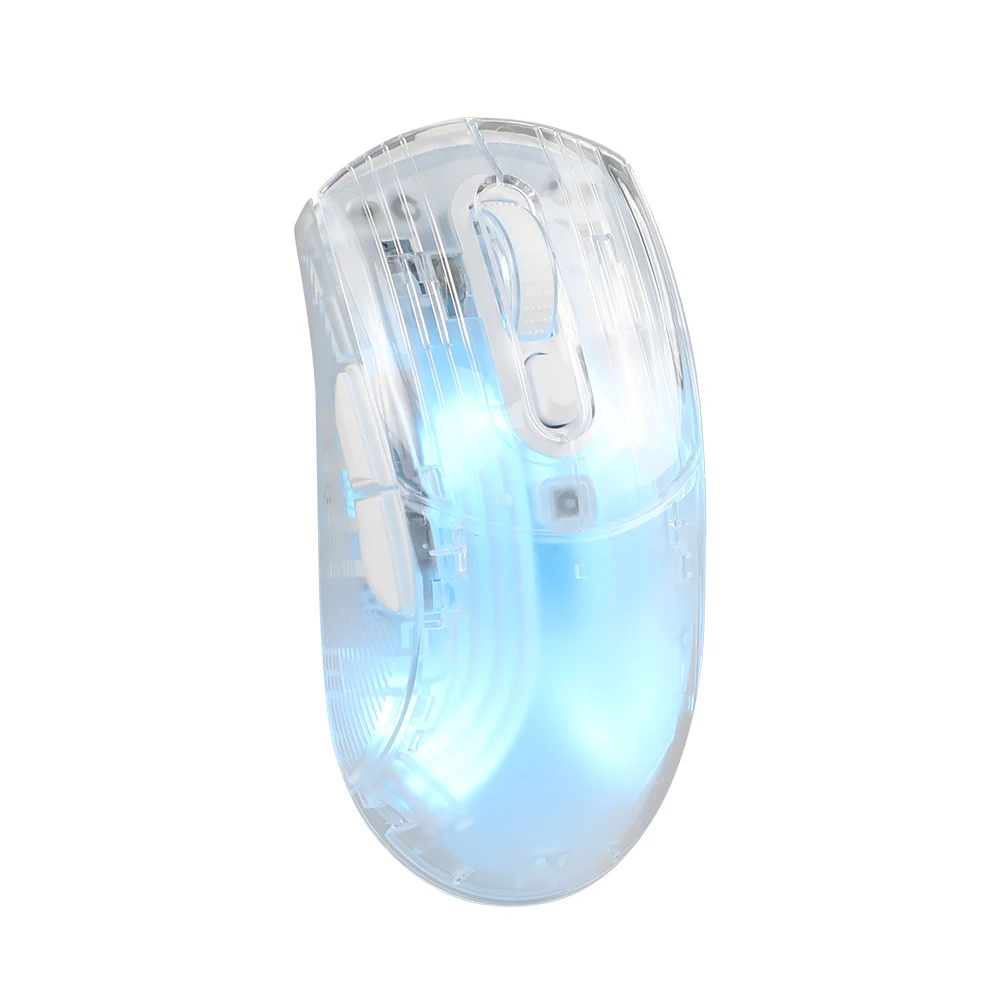 Drahtlose Bluetooth transparente Maus Gaming wiederaufladbare Gaming-Computer Notebook Dual-Modus stille Maus 2,4 g RGB-Beleuchtung 1