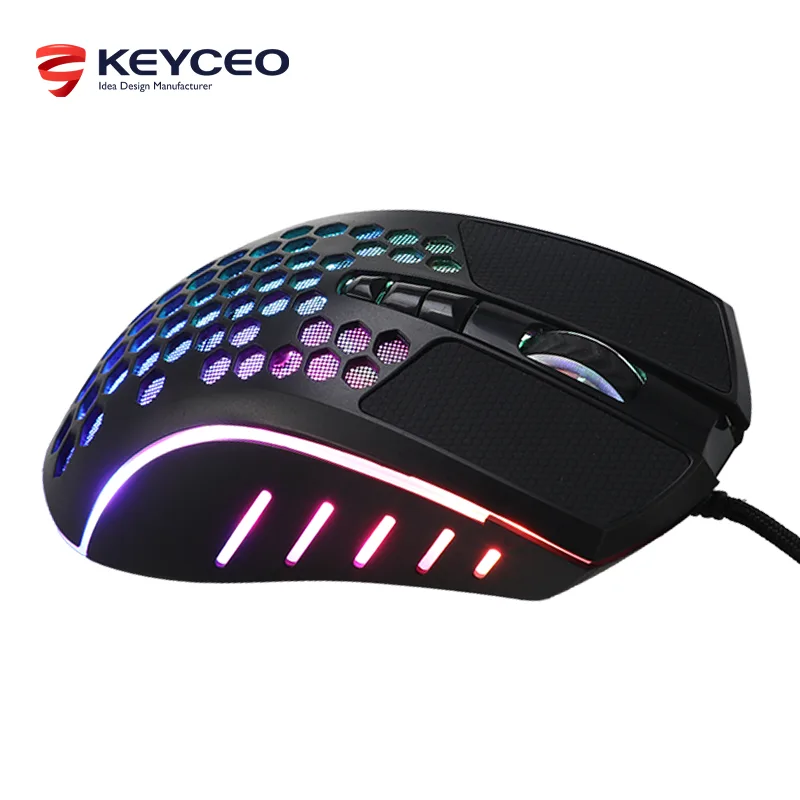 Mouse da gioco portatile per desktop portatile Mouse cablato ergonomico USB cablato RGB retroilluminato fino a 6400 DPI 1