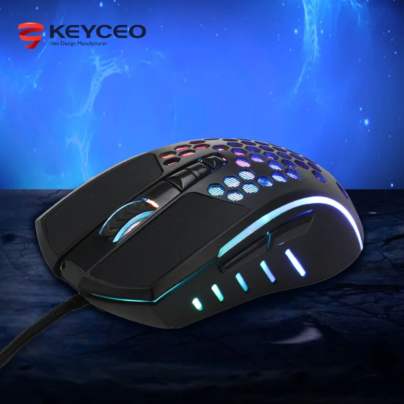 Wired Gaming Mouse Light Weight Rgb Backlit Usb Mouse Gamer Ergonomic Glowing Gaming Mouse Holes Design 1