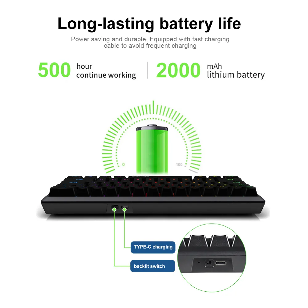 HotOEM Mechanical Keyboard NO Keyceo Brand 5