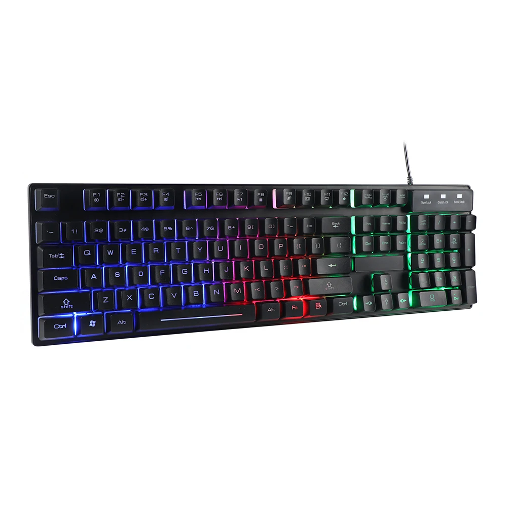 RGB-beleuchtete USB-Tastatur in voller Größe, Multimedia-Ergonomie, Gaming-Tastaturmembran 1