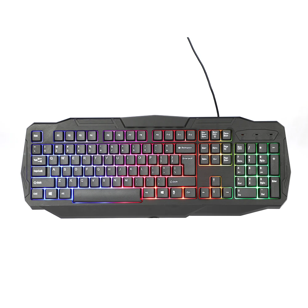 Gaming Keyboard Usb Wired With Rgb Backlit 104 Keys Mechanical-feel,Membrane Keyboard For Win Pc Black Keyboard 1