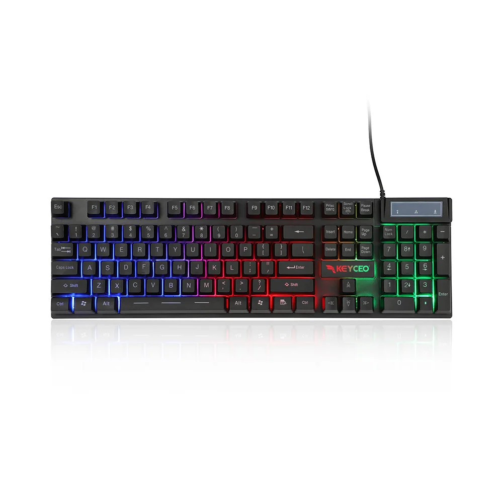 RGB Wired Membran Gaming Tastatur Computer Tastatur Multimedia Steuerung Für PC Und Desktop Tastatur Membran Mechanische-gefühl 1
