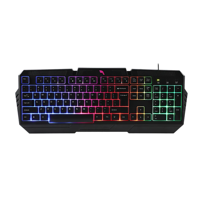 Oem Rgb Wired Membrane Gaming Keyboard Computer 12 Pcs Multimedia Keys Ergonomic Keyboard For Pc And Desktop Keyboard 1
