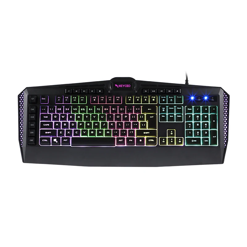 Gaming-Tastatur, USB-Kabel, schwimmende Tastatur, Anti-Geisterbilder, RGB-Tastatur mit Hintergrundbeleuchtung, Membran für Desktop-Computer 1
