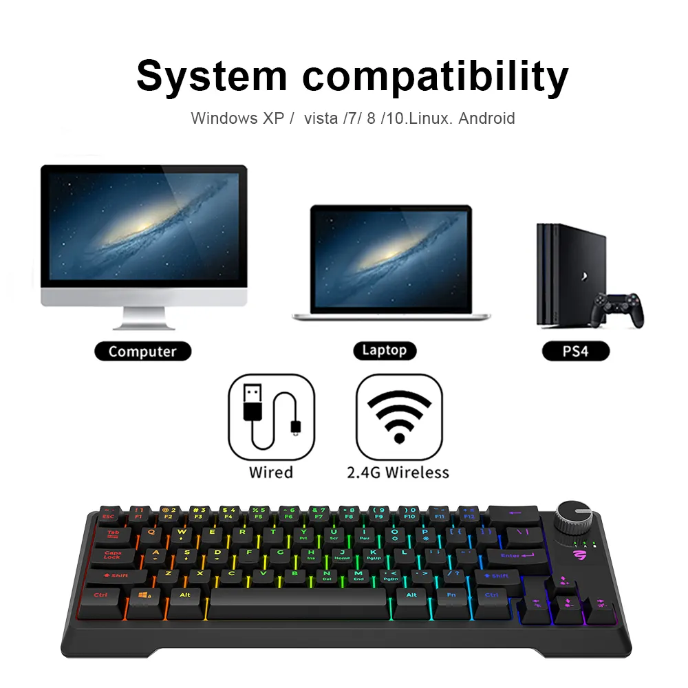 OEM OEM Mechanical Keyboard Keyceo 64 Keys 6