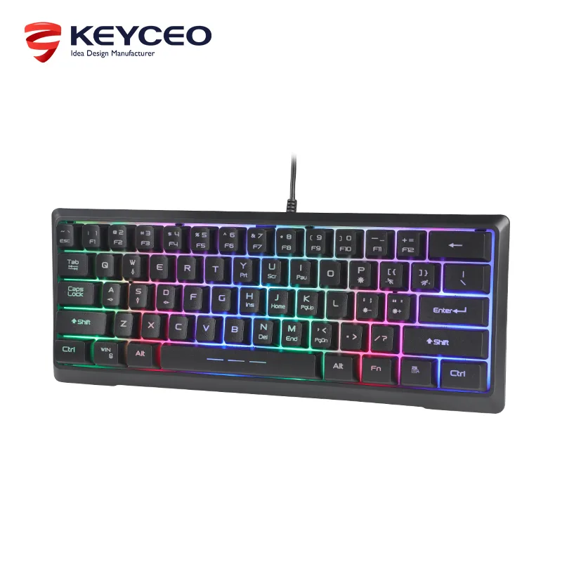Gaming-Tastatur, RGB-LED-Hintergrundbeleuchtung, Gamer-Tastaturen, USB-Kabel, RGB-Mini-Tastaturmembran 1