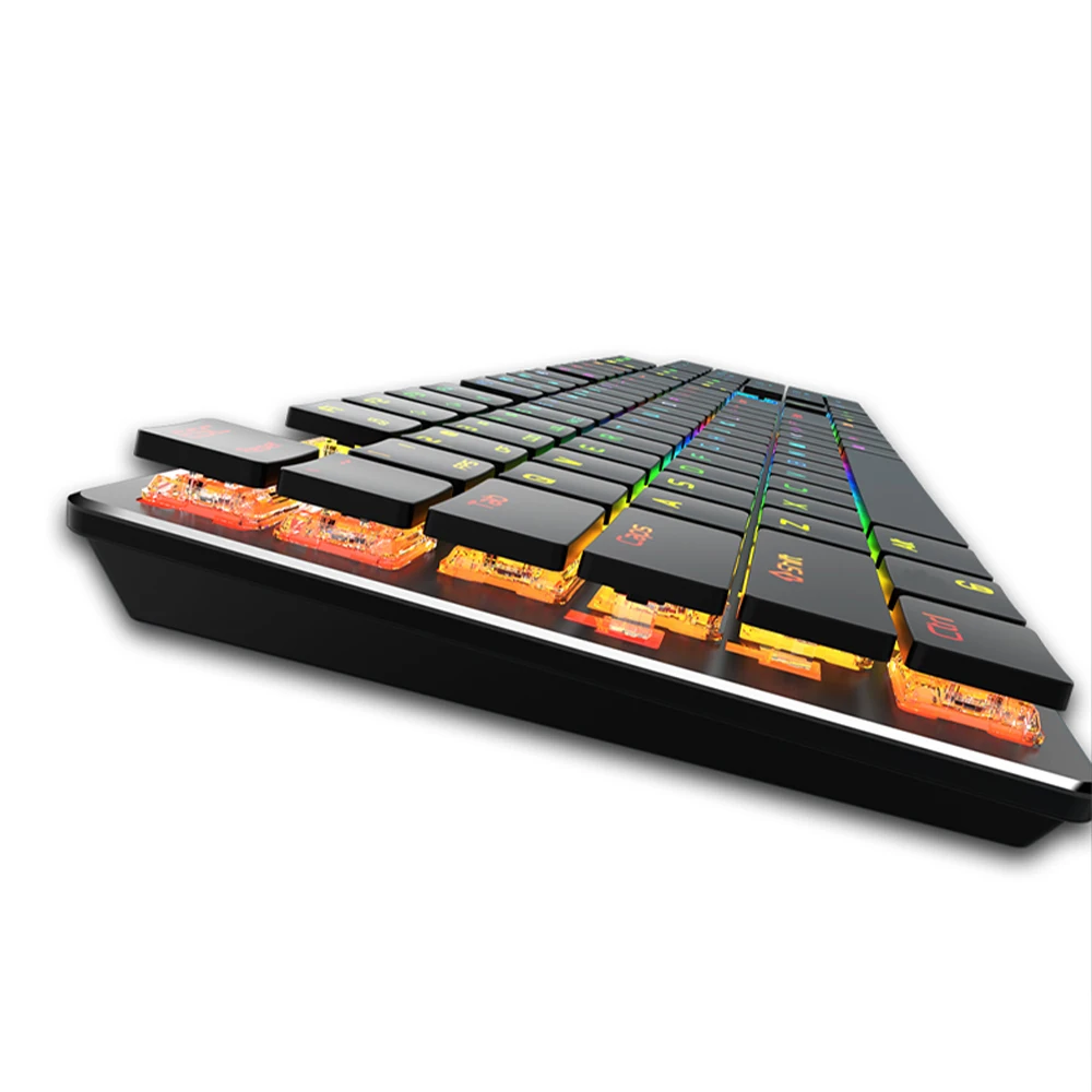 Clavier mécanique Rgb Altra Slim, couvercle supérieur en aluminium + boîtier inférieur en Abs, capuchons de touches à Double Injection, vente en gros d'usine 1