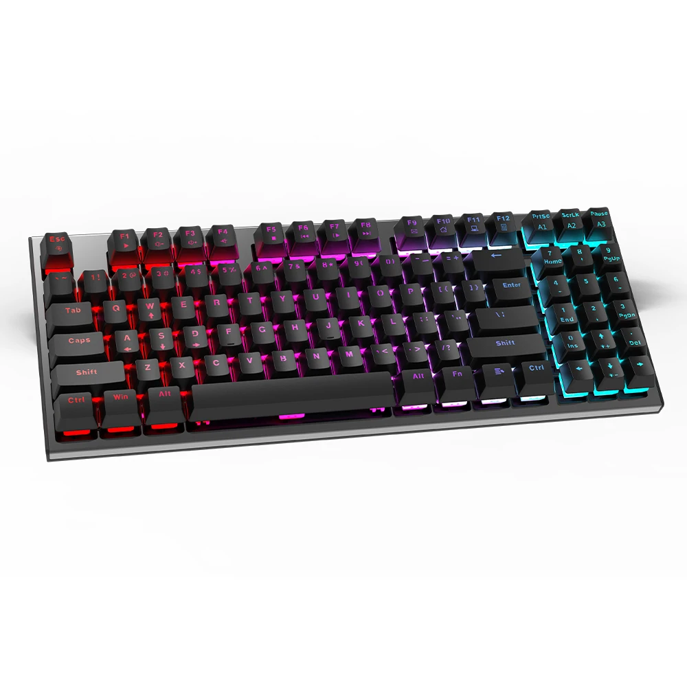 Tkl Mechanical Keyboard Wireless 2.4g+usb Rgb Backlight Support Software High Quality Metal Case Support Oem Keyboard Gaming 1