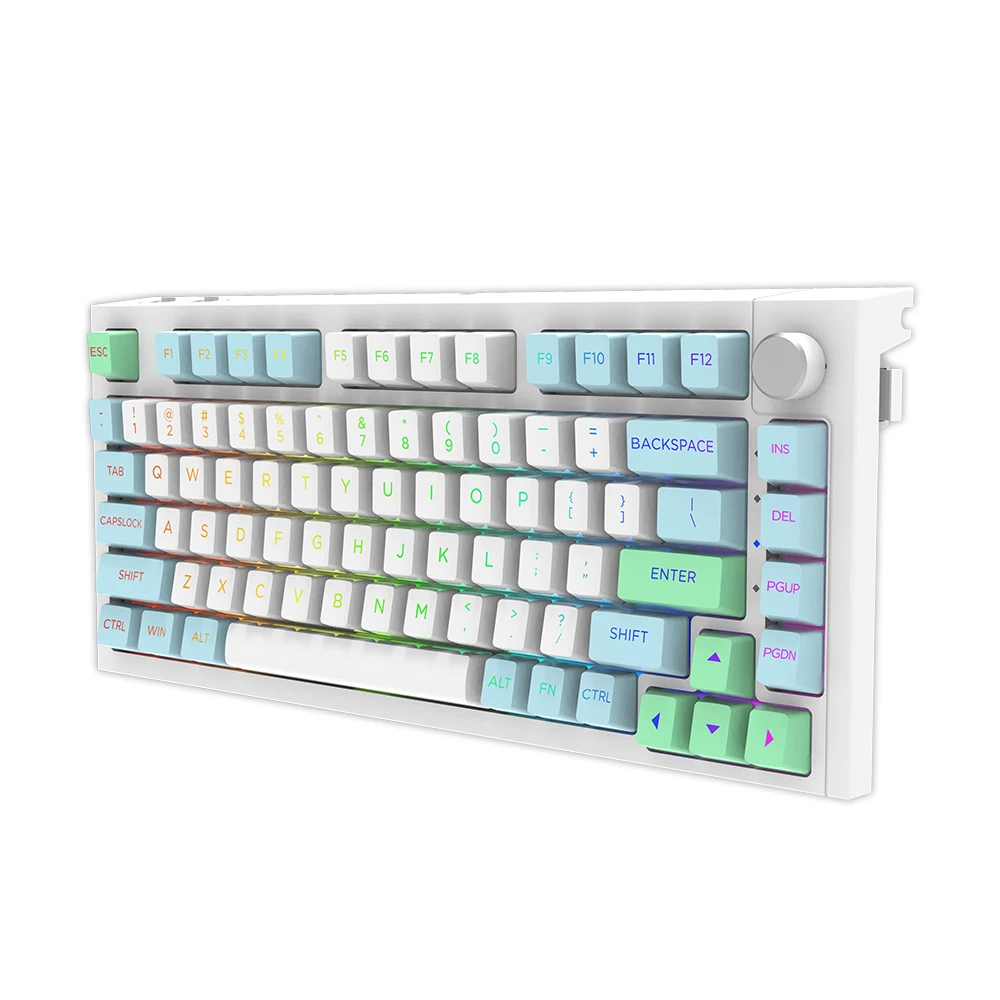 Mechanical Keyboard 60% Wireless Gaming Rgb Hot-swappable Pbt Casket Gasket Silicone Pad Soundproof Removable Mechanical Shaft 1