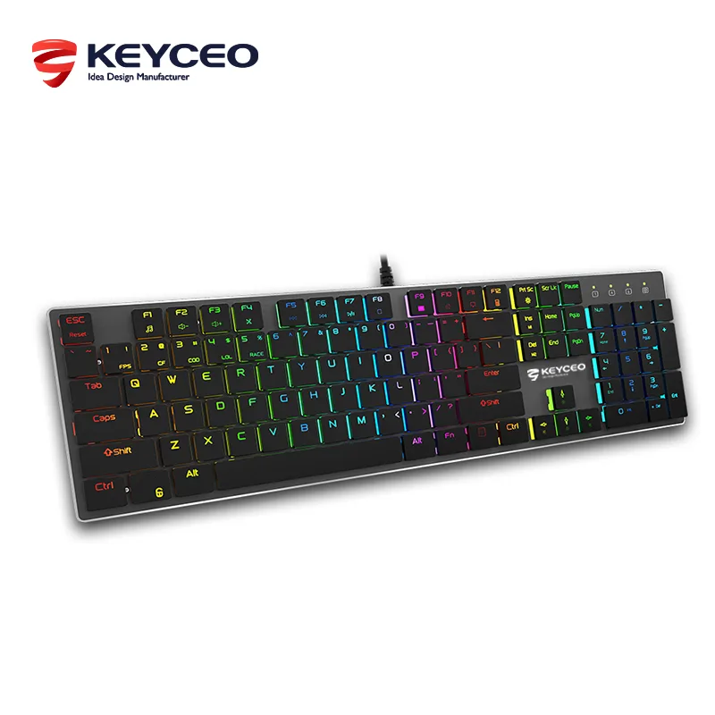Factory Wholesale Rgb Altra-thin Real Mechanical Gaming Keyboard Manufacturer Aluminum Top Cover Ergonomic Design Game 1