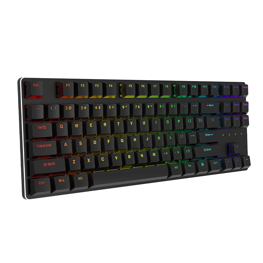 Mini mechanische Tastatur Gaming BT + 2,4 g + USB Drei-Modus-Metallgehäuse 7 Silikonfüße Tastatur Wireless Hersteller 1