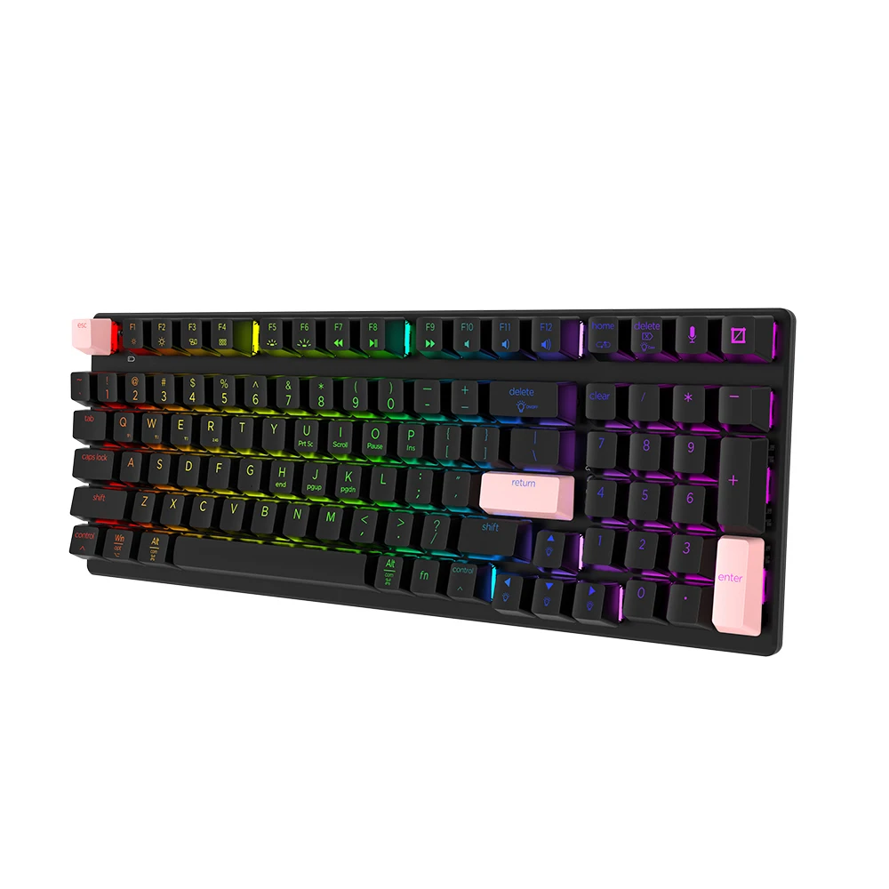 Diy Real Mechanical Keyboard 96 Keys Rgb Backlight 3 Mode Wired Wireless Bluetooth 60% Gaming Keyboard Manufacturer 1