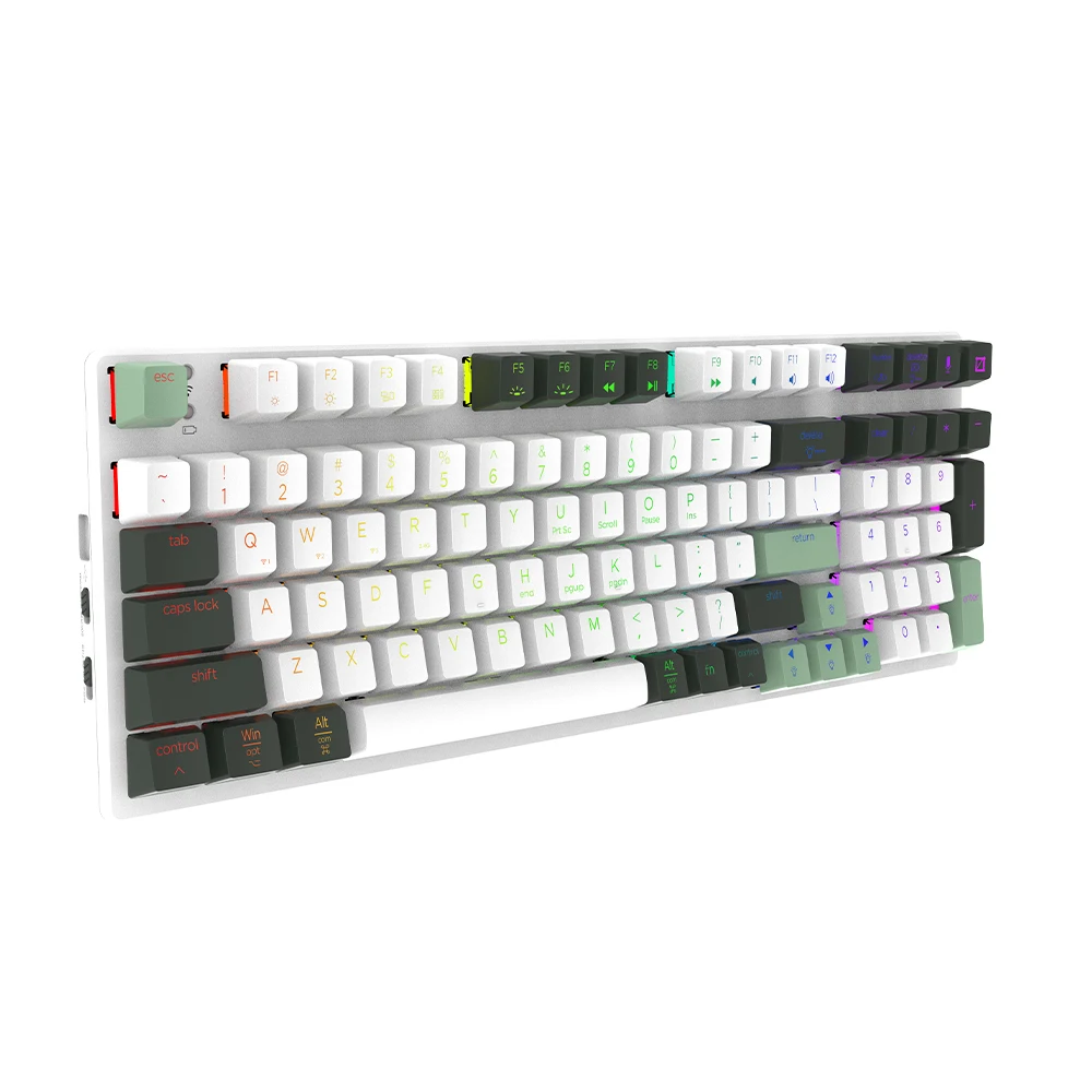 Real Mechanical Keyboard Diy Rgb Bt+2.4g+usb 3 Mode Wireless Bluetooth 60% Gaming Keyboard Manufacturer Outemu 60 Million Times 1