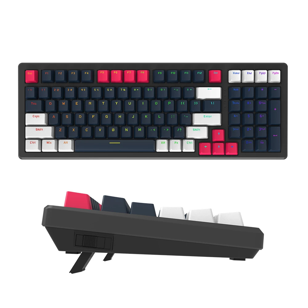 Diy Mechanical Keyboard Mini Hot Swap The Traditional Sunken Structure Design Game Wireless Bluetooth+2.4g+usb Keyboard Gaming 1