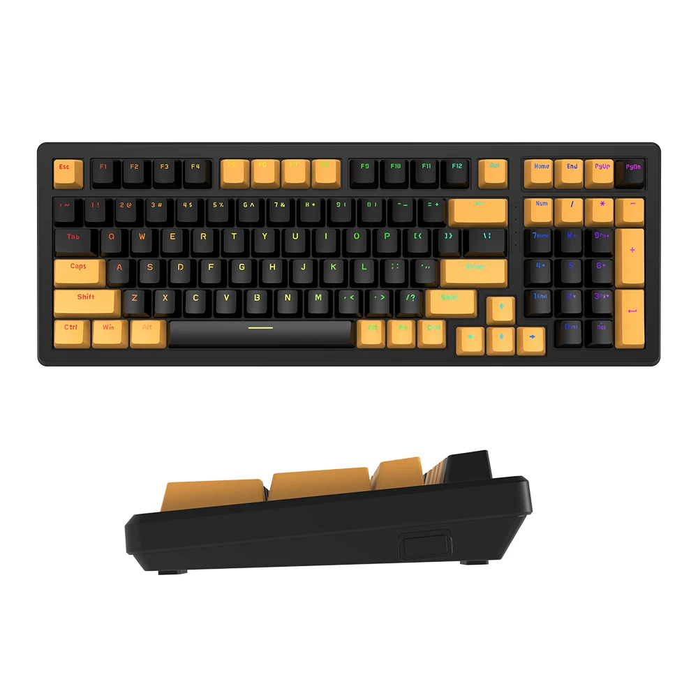 Diy Wireless Bluetooth+2.4g+usb Mechanical Keyboard Gaming Hot Swap The Traditional Sunken Structure Design Game Keyboard Rgb 1