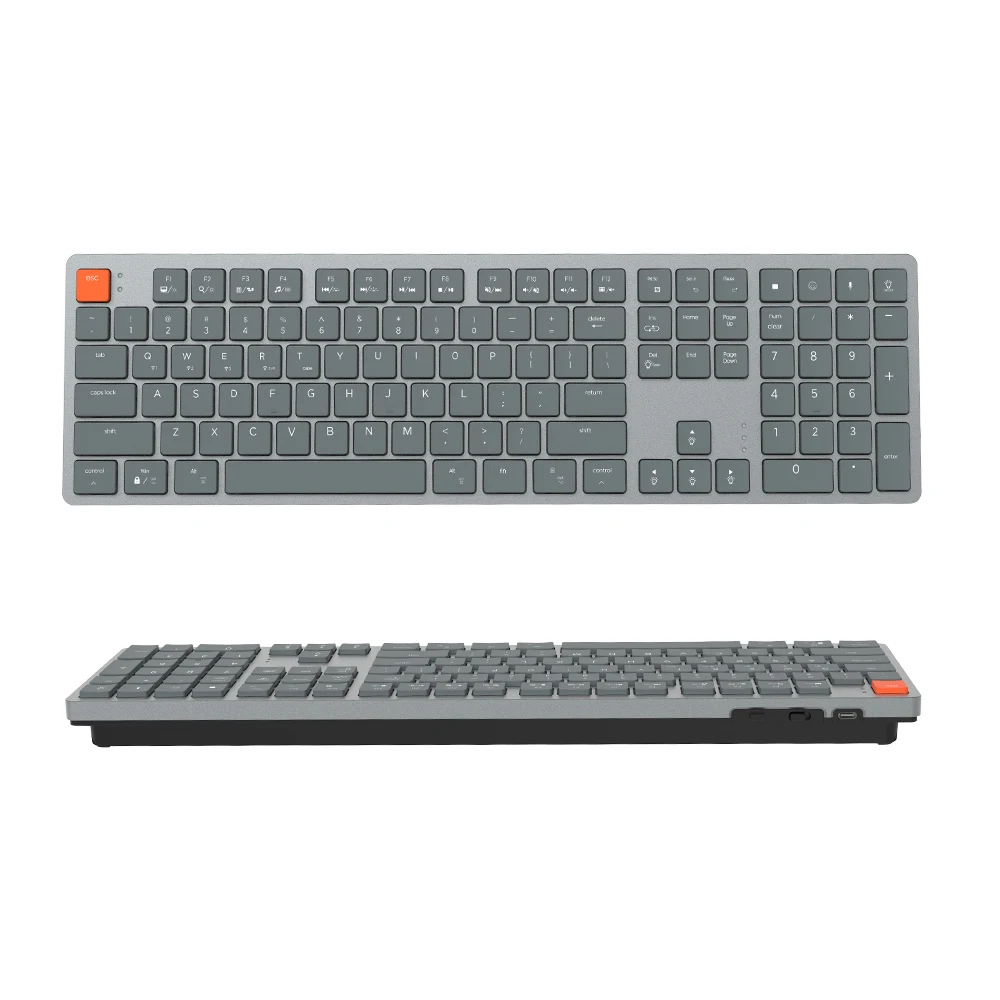 Oem Chocolate Mechanical Keyboard Thin Bluetooth+2.4g+usb Chocolate Structure Keycap Design,Upper Cover Aluminum Alloy Material 1