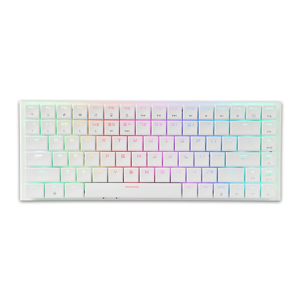 Newest Style Slim Chocolate Mechanical Keyboard Mini 85 Keys Switch Rgb Mechanical Office Gaming Keyboard Use For Pc And Laptop 1