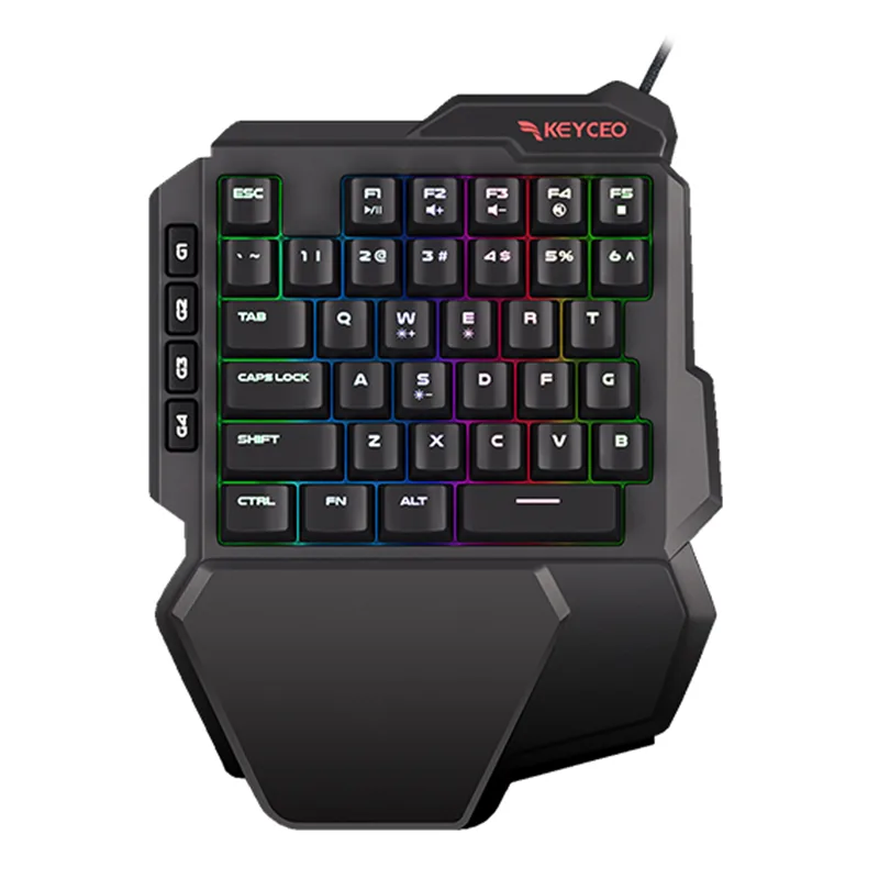 High-end Mechanical Keyboard One-handed Ergonomic Key Design Rgb Backlit Usb Gamer Comfort Gaming Keyboard 1