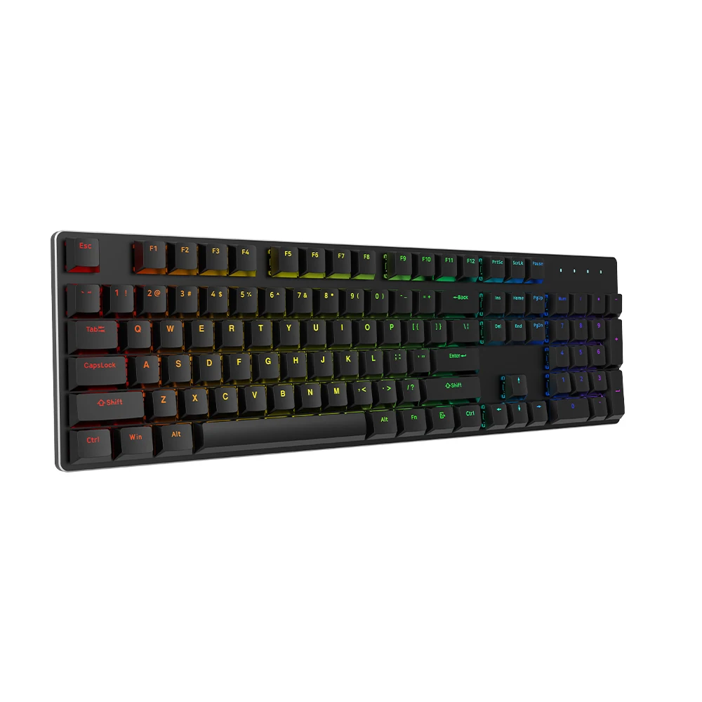KY-MK102 Yüksek Kaliteli Ultra-ince Mekanik Klavye 104 Tuşlar Rgb Arka Işık Dayanıklı Oyun Ofis Klavyesi 1