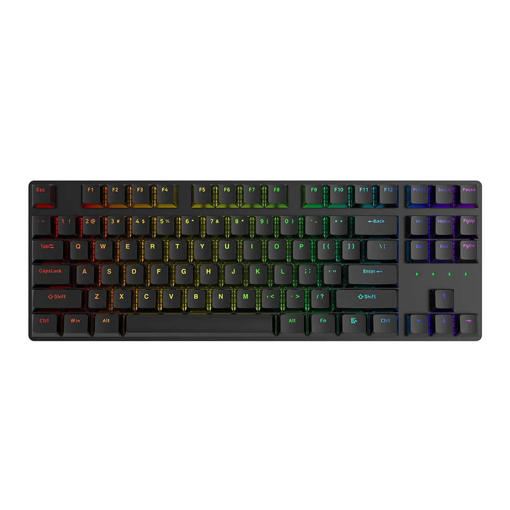 KY-MK103 High Quality 87 Keys Mechanical Keyboards 7 Silicone Feet Available Four Colors Shafts Gaming Office Keyboard 1