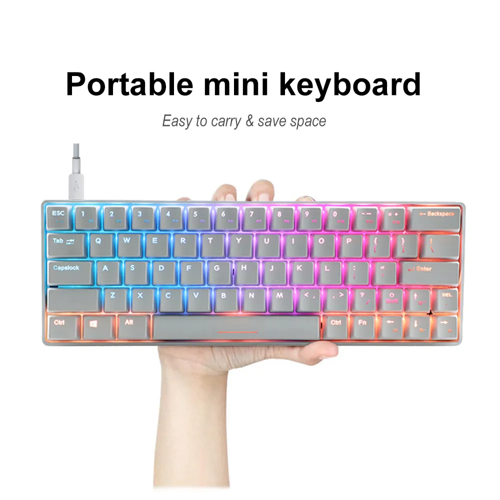 OEM Keyboard Keyceo Brand Usb 3.5mm 60 Million Times Outemu Switches 6