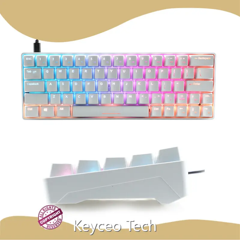 Gaming Keyboard Manufacturers Rainbow & RGB Yes Gaming Keyboard Manufacturers USB Type C Keyceo Brand 1